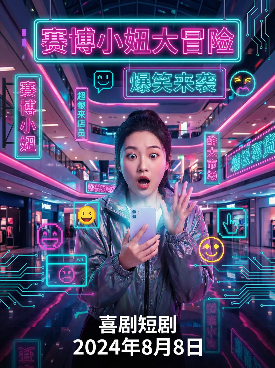 看清楚我是怎么在你身上驰骋 搞笑喜剧短剧 - 赛博小妞大冒险海报